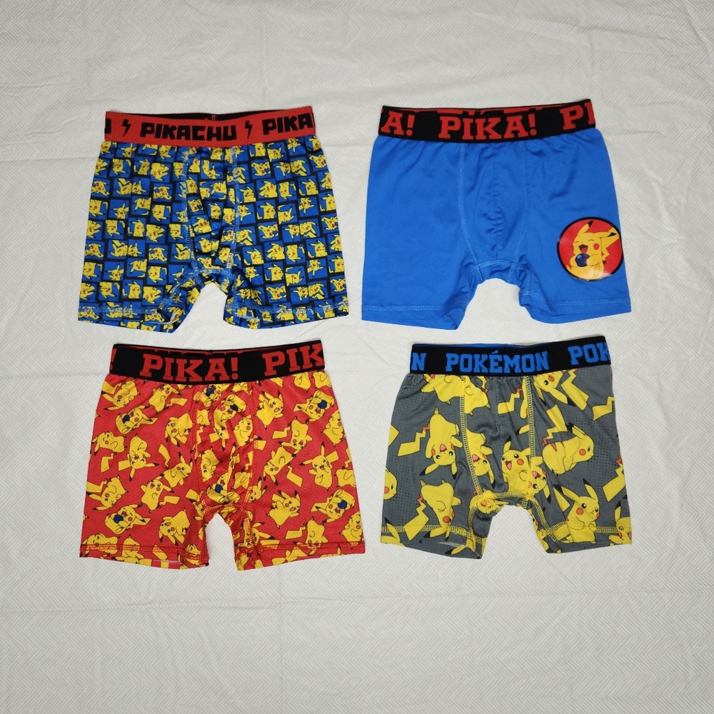 Boys PIKACHU Boxer Briefs Underwear Undies Performance Wear Youth Sz. 6